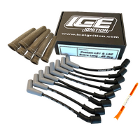 ICE PRO 100 9mm Ignition Spark Plug Leads Commodore + Heat Sleeves