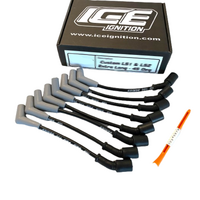 ICE PRO 100 9mm Ignition Spark Plug Leads V8 Commodore Chev LS1 LS2 LS3 Series Black 
