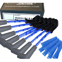 ICE PRO 100 9mm Ignition Spark Plug Leads V8 Commodore LS1 LS2 LS3 Series Blue + Heat Sleeves