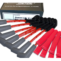ICE PRO 100 9mm Ignition Spark Plug Leads V8 Commodore LS1 LS2 LS3 Series Red + Heat Sleeves