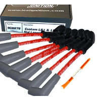 ICE PRO 100 9mm Ignition Spark Plug Leads V8 Commodore Chev LS1 LS2 Red