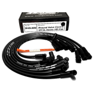 ICE PRO 100 9mm Ignition Spark Plug Leads V8 Holden HT-VL Around Rocker Covers HEI MSD Distributor Cap Black