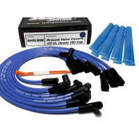 ICE PRO 100 9mm Ignition Spark Plug Leads V8 Holden HT-VL Around Rocker Covers HEI MSD Distributor Cap Blue + Heat Sleeves