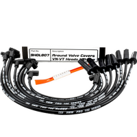 ICE PRO 100 9mm Ignition Spark Plug Leads V8 Holden Around Rocker Covers VN-VT HEI MSD Distributor Cap Black