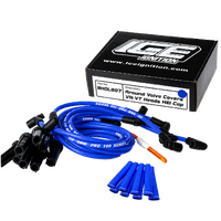 ICE PRO 100 9mm Ignition Spark Plug Leads suit Holden V8 Blue + Heat Sleeves