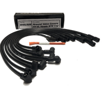 ICE PRO 100 9mm Ignition Spark Plug Leads V8 Holden 308 253 Female Distributor Cap Around Rocker Covers Black