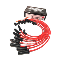 ICE PRO 100 9mm Ignition Spark Plug Leads V8 Holden 308 253 Female Distributor Cap Around Rocker Covers Red