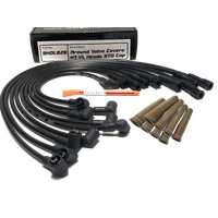ICE PRO 100 9mm Ignition Spark Plug Leads V8 Holden Black + Sleeves