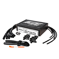 ICE PRO 100 Series 9mm V8 DIY Ignition Lead Kit HEI Male Cap & Coil Spark Plug Boots + Crimp