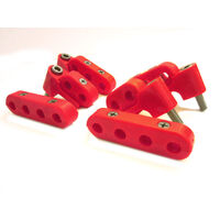 Red Ignition Spark Plug Lead Separators Brackets Mounts Fits Holden V8 253 308