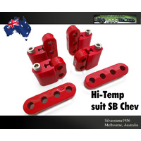 New Ignition Spark Plug Lead Separators Vertical Mounts Brackets suit SBC Red