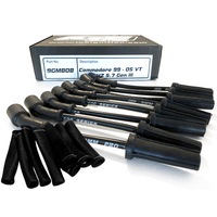 ICE PRO 100 9mm Ignition Spark Plug Leads V8 Holden Commodore 99-07 VTII VZ 5.7L Black + Heat Sleeves