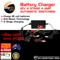 JAYLEC PROFESSIONAL BATTERY CHARGER 12 24V 4 STAGE 10 AMP AUTOMATIC SWITCHING