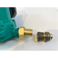2 x Brass Union Fittings 1/2" to 1/2" Copper Line Hot Water Connection