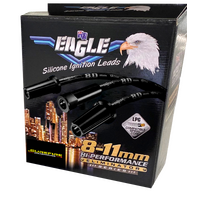 EAGLE 10.5mm Ignition Spark Plug Leads Kit Fits 6cyl Chrysler Black