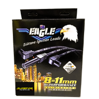 EAGLE 10.5mm Ignition Spark Plug Leads fits BB Chev 396 454 Str Plug 90° HEI Dis Black