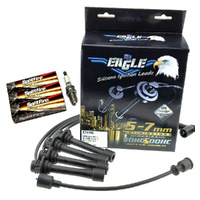 EAGLE 7mm 4cyl Ignition Lead Kit Fit Ford Capri SC SE Non Turbo 1.6L FI w/ Plug