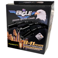 Eagle 8mm Ignition Spark Plug Leads fit 6cyl Chrysler Voyager RG Inc. Grand 3.3L FI OHV 2001-08 Black