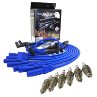 EAGLE 8mm IGNITION LEADS & SPLITFIRE SPARK PLUGS fits Comm V6 Supercharged VS-VT