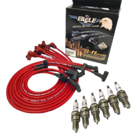 Eagle 9mm Ignition Spark Plug Leads 8cyl Fits FORD CLEVELAND 302 351 RED + PLUGS