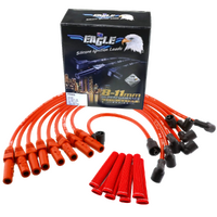 EAGLE 9mm Ignition Spark Plug Leads Fits V8 Chrysler w/ Sleeves Red