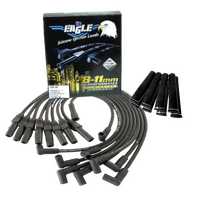 Eagle 9mm Ignition Spark Plug Leads Fits Holden V8 w/ Sleeves Black