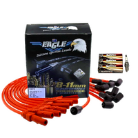 EAGLE 9mm Ignition Spark Plug Leads Fit V8 Ford Fairlane Falcon 289-302W Over R/C Red w/ Plugs