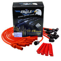 Eagle 9mm Ignition Spark Plug Leads suit V8 Ford w/ Sleeves Red