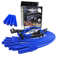 EAGLE 9mm Ignition Spark Plug Leads Fit V8 Ford Windsor w/ Sleeves Blue