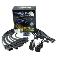 EAGLE 9mm Ignition Leads Fit V8 Ford 90°Dist 180°SPB 302-351 Cleveland Windsor HEI Around R/C + Mounts Black
