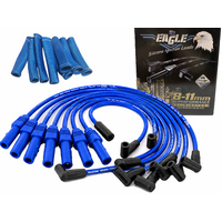 EAGLE 9mm Ignition Spark Plug Leads Fit V8 Ford Blue + Sleeves
