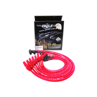 EAGLE 9mm Ignition Spark Plug Leads Fit Holden V8 90°Dist 180°SPB (Red Mtr) 253-308 STD Around R/C Red