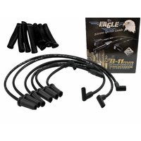 EAGLE 9mm Ignition Spark Plug Leads Fit V8 Ford Black + Sleeves