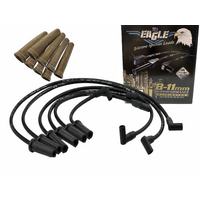 EAGLE 9mm Ignition Spark Plug Leads Fit V8 Ford Black + Sleeves