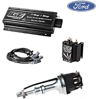 ICE Cleveland Ignition Kit Billet Distributor Hi Output  Control Box Coil Leads