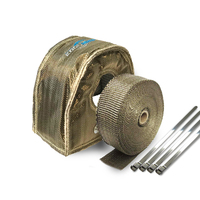 TURBO BLANKET T4 Titanium Beanie Cover Hi Temp Heat Shield With 7.5m Wrap & Ties