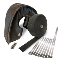 T6 BLACK TURBO BLANKET PLUS 7.5m WRAP & Ties Heat Shield Beanie Cover Hi Temp