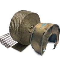 TURBO BLANKET T6 Titanium Beanie Cover Hi Temp Heat Shield with 7.5m Wrap & Ties
