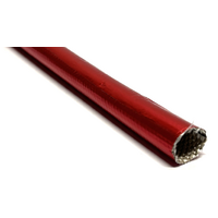 Heat Sleeve Insulating Hose Tube Wrap Reflective Shield Adhesive Seam 15mm X 1m Red
