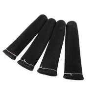 Hi Temp Insulating Spark Plug Boot Heat Shield Sleeves Black Protector Set 4