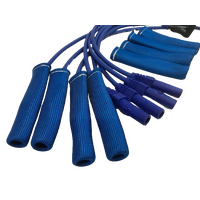 Insulating Spark Plug Boot Hi Temp Heat Shield Sleeves Blue Protector Set 4