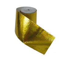 Gold Foil Heat Insulating Tape Hose Wrap Reflective Shield Adhesive 50mm X 9.0m