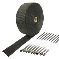 Pipe Heat Insulation Wrap Tape LAGGING Black 15m X 50mm X 2mm Hot Water Exhaust