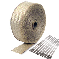 Pipe Heat Insulation Wrap Tape LAGGING Natural 15m X 50mm Water Exhaust Air Cool