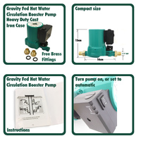 Hot Water Shower AUTOMATIC ON OFF Booster Pump Gravity Fed System 35 L/Min 240 V