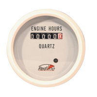 New Redline Marine Hour Meter Gauge 52mm 2" White