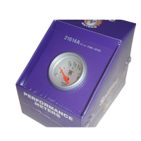 Splitfire 2 1/16" Fuel Level Gauge Empty 0 OHM Full 90 OHM Silver