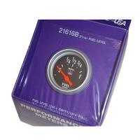 Splitfire 2 1/16" Fuel Level Gauge Empty 240 OHM Full 33 OHM Black