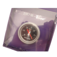 Splitfire 2 1/16" VACUUM GAUGE 30" HG Mechanical Black Dial