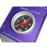 Splitfire 2 5/8" FUEL PRESSURE 15 PSI Mechanical Black Dial